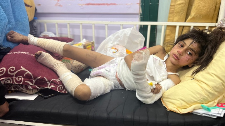 Medical supplies in Gaza hospitals almost non-existent.